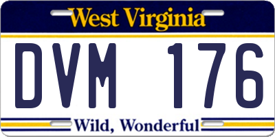 WV license plate DVM176