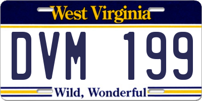 WV license plate DVM199