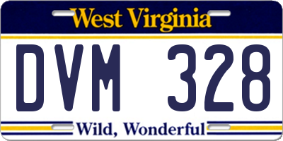 WV license plate DVM328