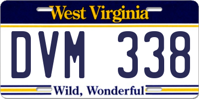 WV license plate DVM338