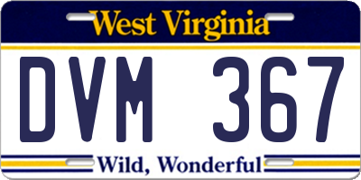 WV license plate DVM367