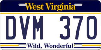 WV license plate DVM370