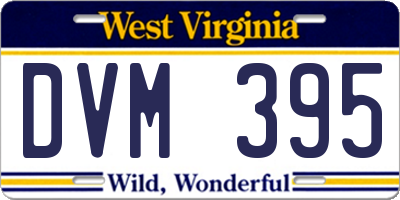 WV license plate DVM395