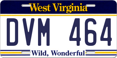 WV license plate DVM464