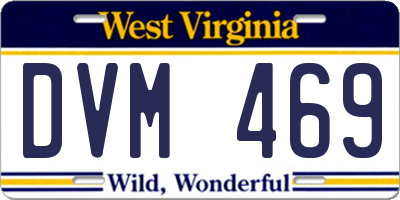 WV license plate DVM469