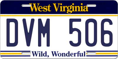 WV license plate DVM506