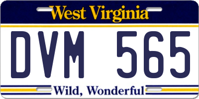 WV license plate DVM565