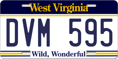 WV license plate DVM595