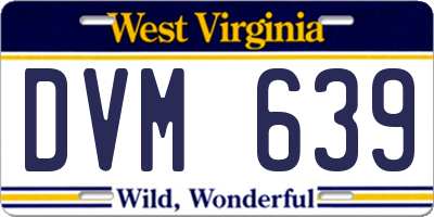 WV license plate DVM639