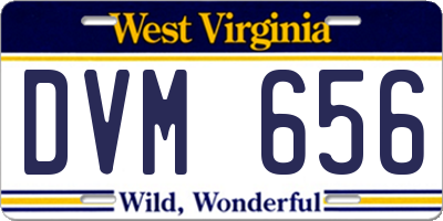 WV license plate DVM656