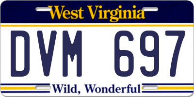 WV license plate DVM697