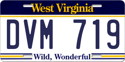 WV license plate DVM719