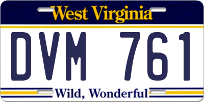 WV license plate DVM761