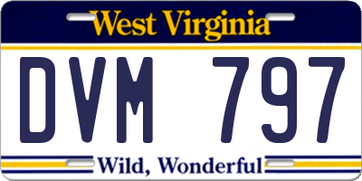 WV license plate DVM797