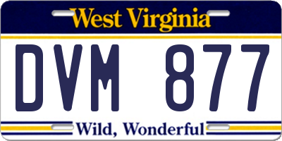 WV license plate DVM877