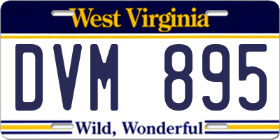 WV license plate DVM895