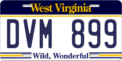 WV license plate DVM899