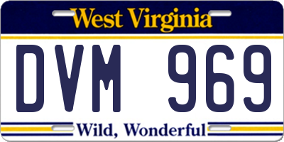 WV license plate DVM969