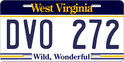 WV license plate DVO272