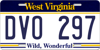 WV license plate DVO297