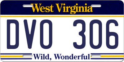 WV license plate DVO306