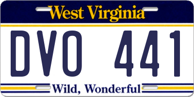 WV license plate DVO441