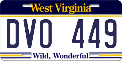 WV license plate DVO449