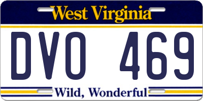 WV license plate DVO469