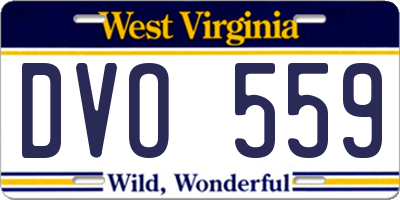 WV license plate DVO559