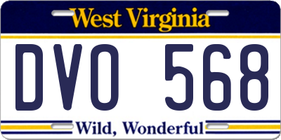 WV license plate DVO568
