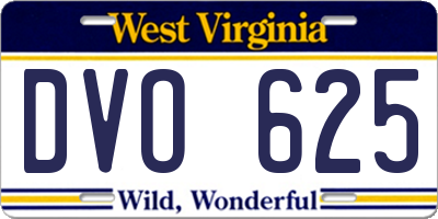 WV license plate DVO625