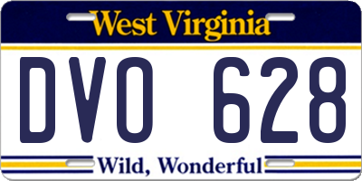 WV license plate DVO628