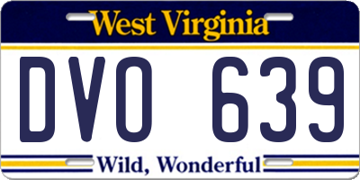 WV license plate DVO639