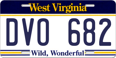 WV license plate DVO682