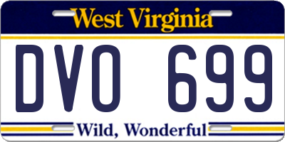 WV license plate DVO699
