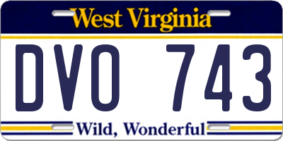 WV license plate DVO743
