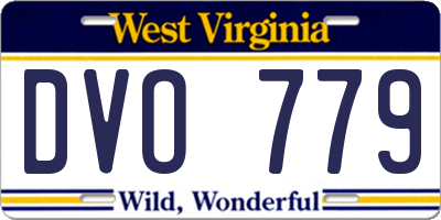 WV license plate DVO779
