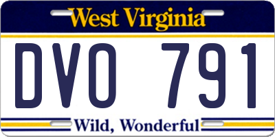 WV license plate DVO791