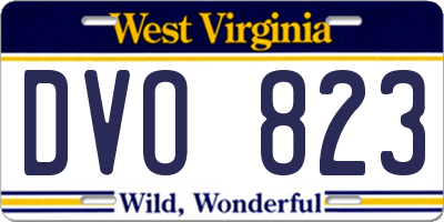 WV license plate DVO823