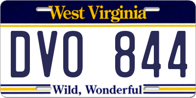WV license plate DVO844