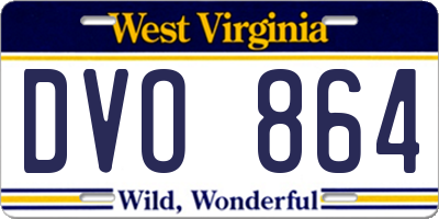 WV license plate DVO864
