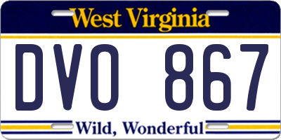 WV license plate DVO867