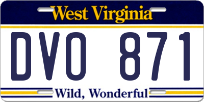 WV license plate DVO871