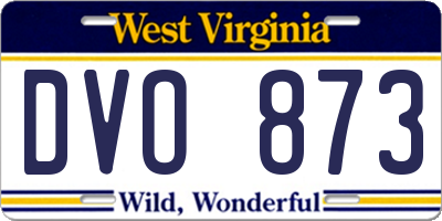 WV license plate DVO873