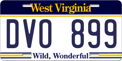 WV license plate DVO899