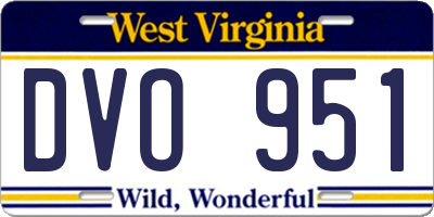 WV license plate DVO951