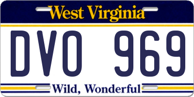 WV license plate DVO969