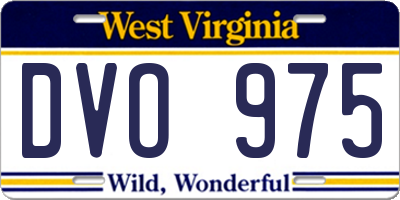 WV license plate DVO975