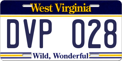 WV license plate DVP028