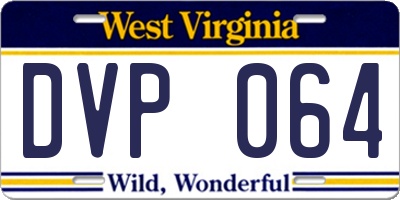 WV license plate DVP064
